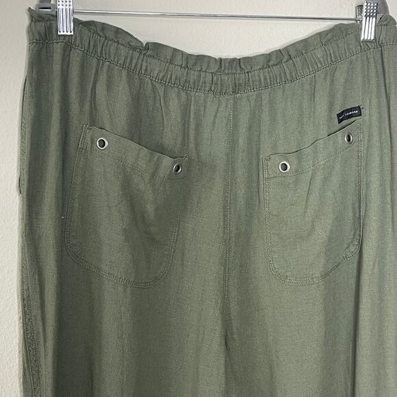 SOCIAL ‎ STANDARD BY SANCTUARY OLIVE GREEN LINEN BLEND PANTS SIZE XXL - Picture 7 of 8